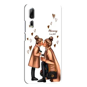 Чехол с печатью для ZTE Axon 10 Pro - (Мама с ребенком) (AlphaPrint) (Дочка и мама)
