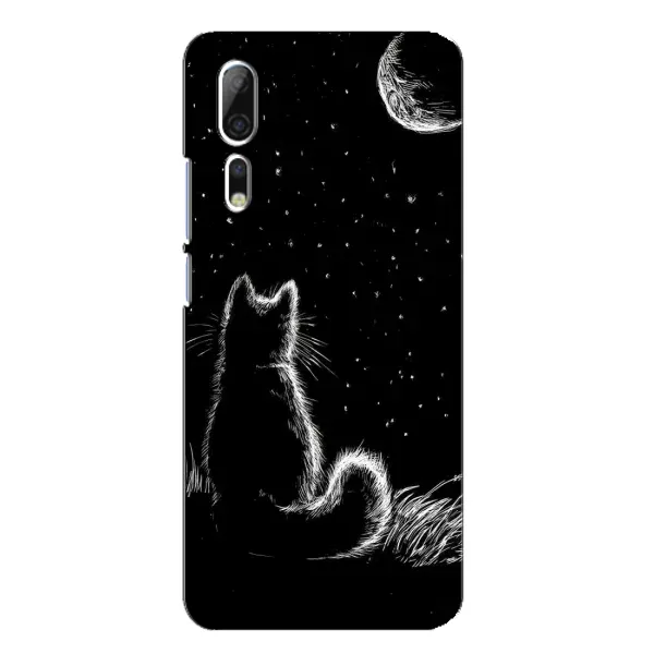 Чехол с принтом «Котик и луна» для ZTE Axon 10 Pro