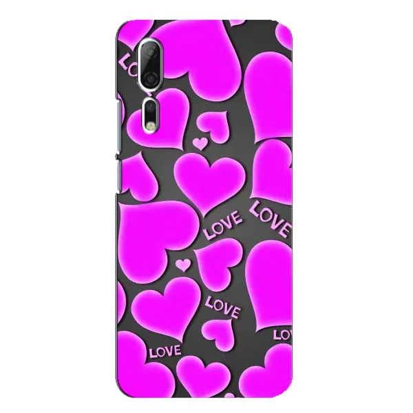 Чехол с принтом «Pink hearts» для ZTE Axon 10 Pro