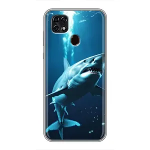 Чехол с принтом «Акула под водой» для ZTE Blade 20 Smart