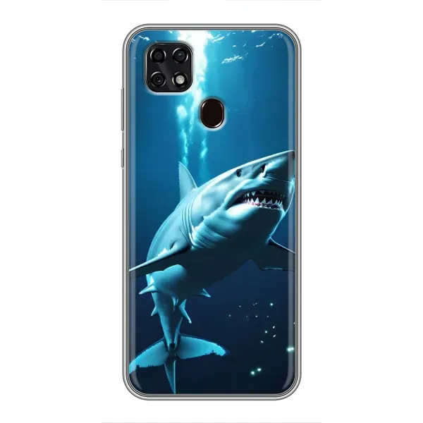 Чехол с принтом «Акула под водой» для ZTE Blade 20 Smart