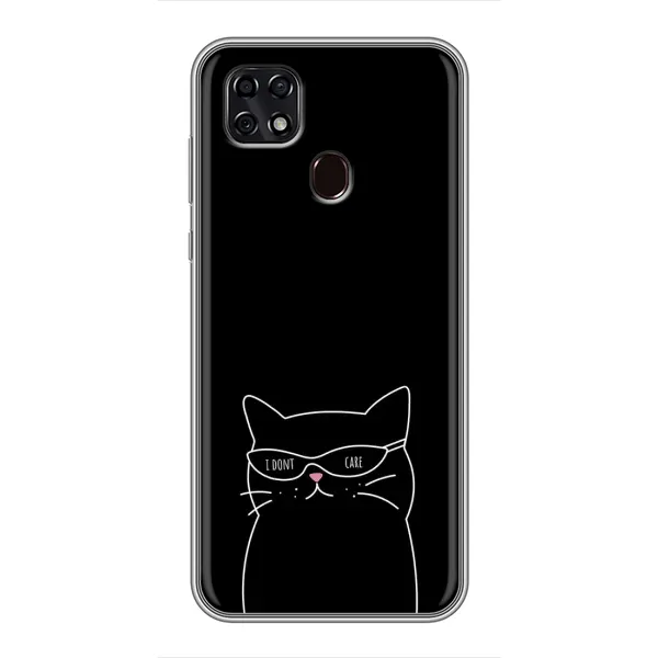 Чохол з принтом «Байдужий кіт» для ZTE Blade 20 Smart