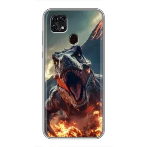 Чехол с принтом «Огненный динозавр» для ZTE Blade 20 Smart