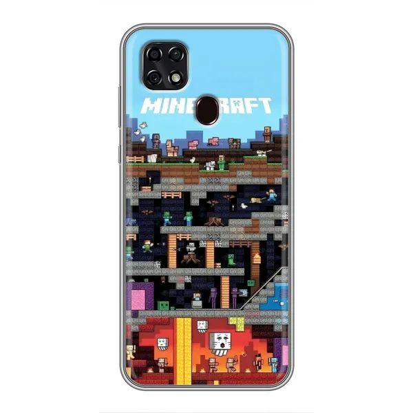 Чехол с принтом «фон Minecraft» для ZTE Blade 20 Smart