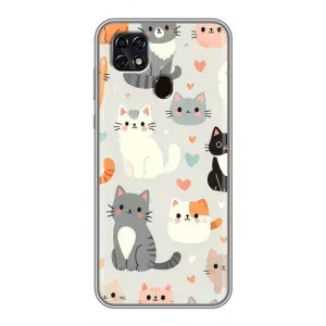 Чохол з малюнком кіт на ZTE Blade 20 Smart (Колаж котів)