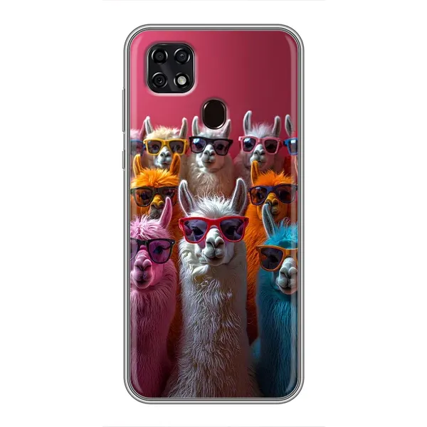 Чехол с принтом «Ламы в очках» для ZTE Blade 20 Smart Чехол с принтом «Ламы в очках» для ZTE Blade 20 Smart