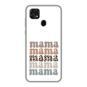 Чехол с принтом «Текстовый коллаж мама» для ZTE Blade 20 Smart