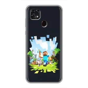 Чехол с принтом «персонажи Minecraft» для ZTE Blade 20 Smart