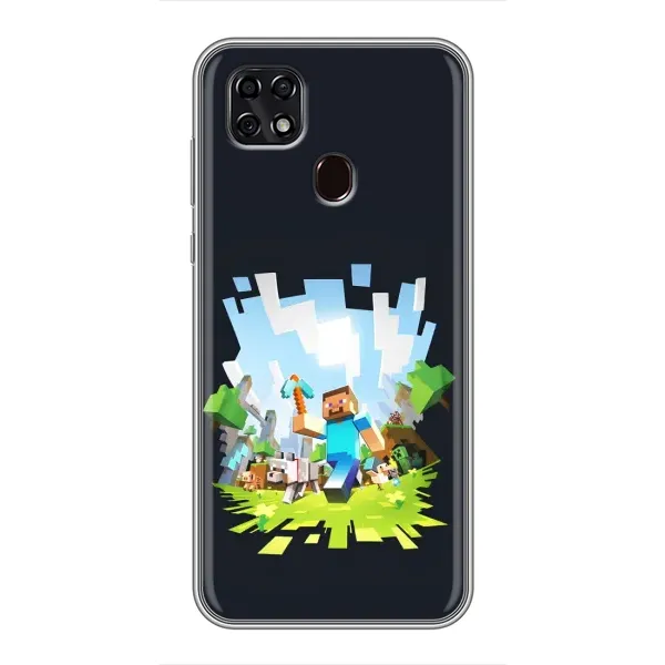 Чехол с принтом «персонажи Minecraft» для ZTE Blade 20 Smart