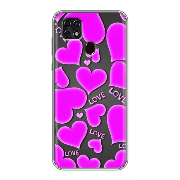 Чехол с принтом «Pink hearts» для ZTE Blade 20 Smart Чехол с принтом «Pink hearts» для ZTE Blade 20 Smart