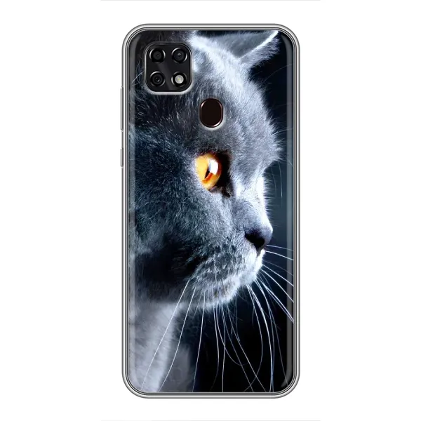 Чехол с принтом «Серый Кот» для ZTE Blade 20 Smart