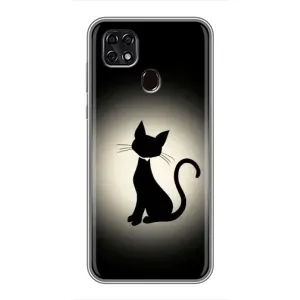 Чохол з принтом для ZTE Blade 20 Smart (AlphaPrint) Модні коти (Силует котика)