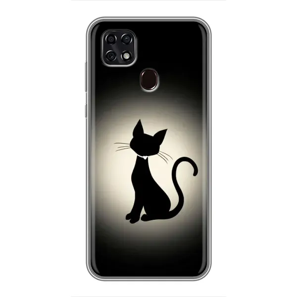 Чохол з принтом «Силует котика» для ZTE Blade 20 Smart