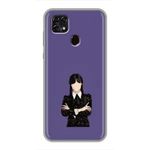Чохли Венсдей на ZTE Blade 20 Smart Уенсдей (AlphaPrint) (Венздей у чорному)