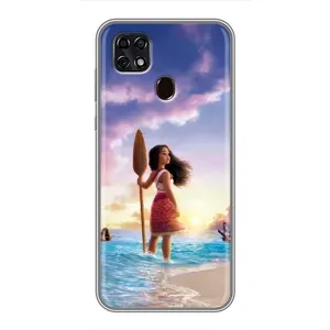 Чохол з мультфільмом Ваяна ZTE Blade 20 Smart (Моана з веслом)