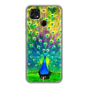 Чохол з пташками на ZTE Blade 20 Smart (VPrint) (Яскравий Павлин)
