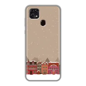 Новогодние, Праздничные Чехлы для ZTE Blade 20 Smart - 2024 год (Зимний город)
