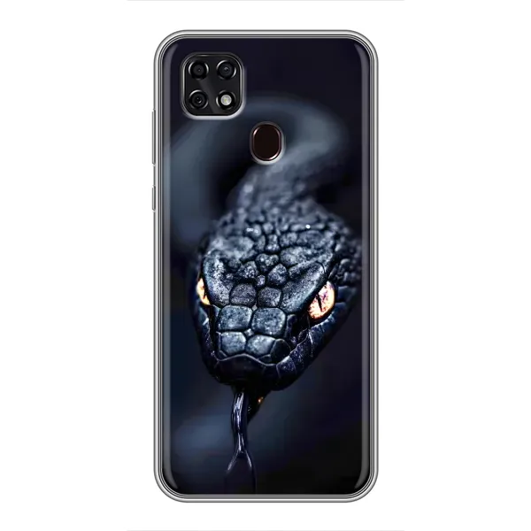 Чехол с принтом «Черная змея» для ZTE Blade 20 Smart