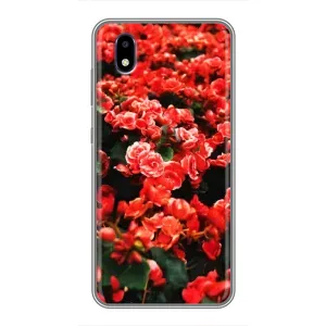 Чехлы с Цветами для ZTE Blade A3 (2020) (VPrint) (Цветы красные)