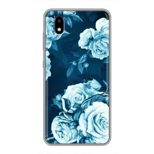 Чехлы (ART) Цветы на ZTE Blade A3 (2020) (VPrint) (Голубые Бутоны)