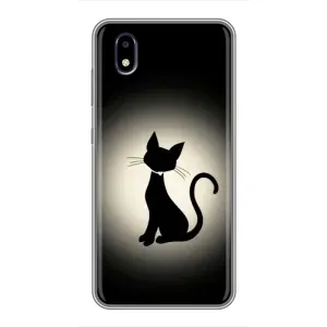 Чохол з принтом для ZTE Blade A3 (2020) (AlphaPrint) Модні коти (Силует котика)