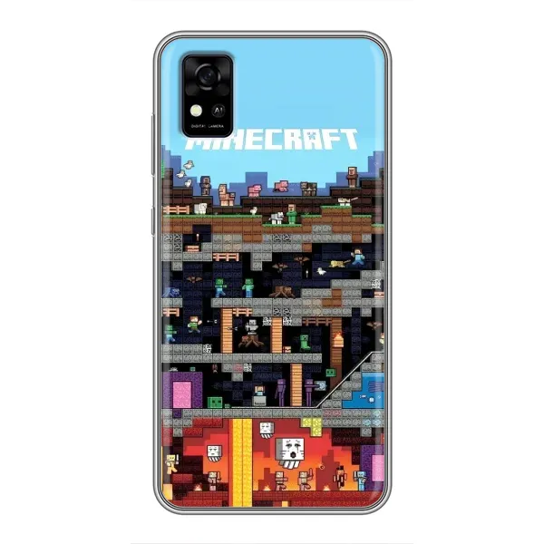 Чехол с принтом «фон Minecraft» для ZTE Blade A31