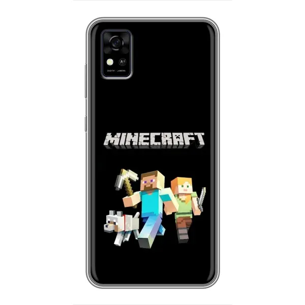 Чехол с принтом «герои Minecraft» для ZTE Blade A31