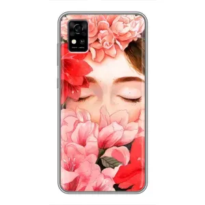 Чехлы (ART) Цветы на ZTE Blade A31 (VPrint) (Очі в квітах)