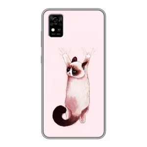 Чохол на ZTE Фенікс А31 з Котиками (VPrint) (Котик падає)