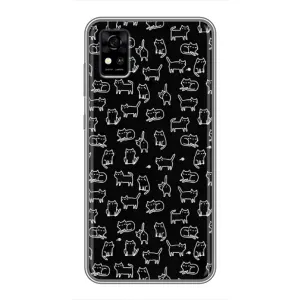 Чохол з принтом для ZTE Blade A31 (AlphaPrint) Модні коти (Маленькі котики)