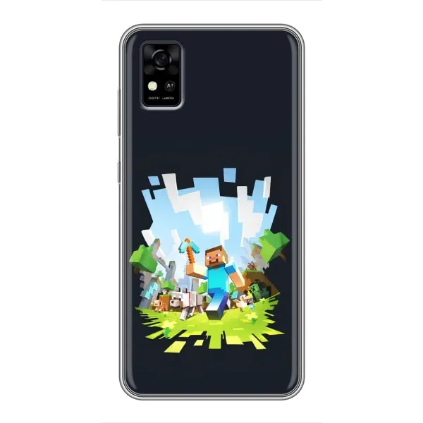 Чехол с принтом «персонажи Minecraft» для ZTE Blade A31