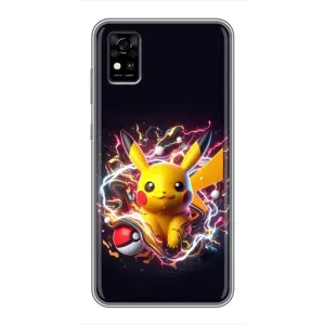 Чохол з Пікачу на ZTE Blade A31 (Пікачу з м'ячем)