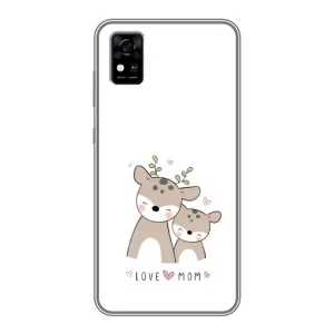Чехол с принтом «Оленята мама и малыш» для ZTE Blade A31
