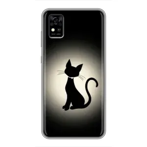 Чохол з принтом для ZTE Blade A31 (AlphaPrint) Модні коти (Силует котика)