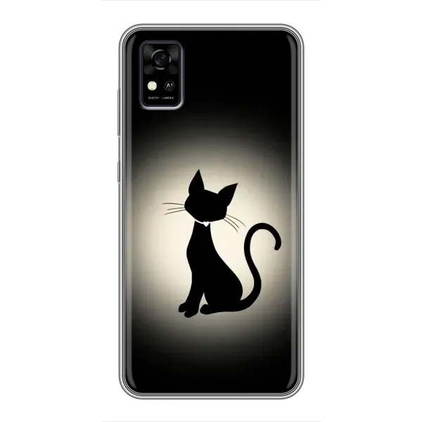 Чехол с принтом «Силуэт котика» для ZTE Blade A31