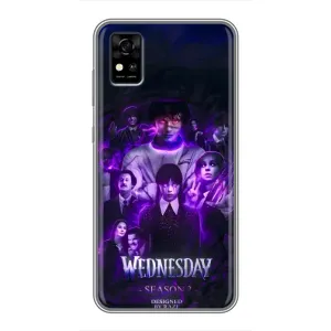 Чохол з дизайном Венздей 2 на ZTE Blade A31 (Фіолетова магія Венздей)