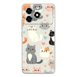 Чехол с рисунком кот на ZTE Blade A36