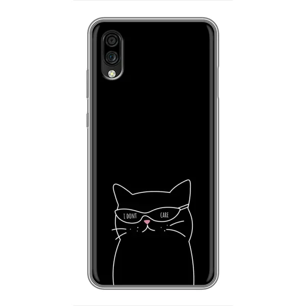 Чехол с принтом «Равнодушный кот» для ZTE Blade A5 (2020)