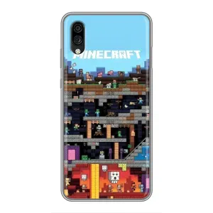 Чохол Майнкрафт на ZTE Blade A5 (2020) (AlphaPrint) Minecraft (фон Minecraft)