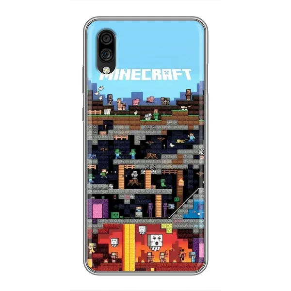 Чохол з принтом «фон Minecraft» для ZTE Blade A5 (2020)