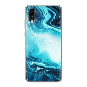 Мраморний чехол на ZTE Blade A5 (2020) (VPrint) (Блакитний мрамор)