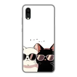 Чехол с рисунком кот на ZTE Blade A5 (2020) (Коты в очках)