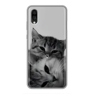 Чехол с рисунком кот на ZTE Blade A5 (2020) (Пара котов)