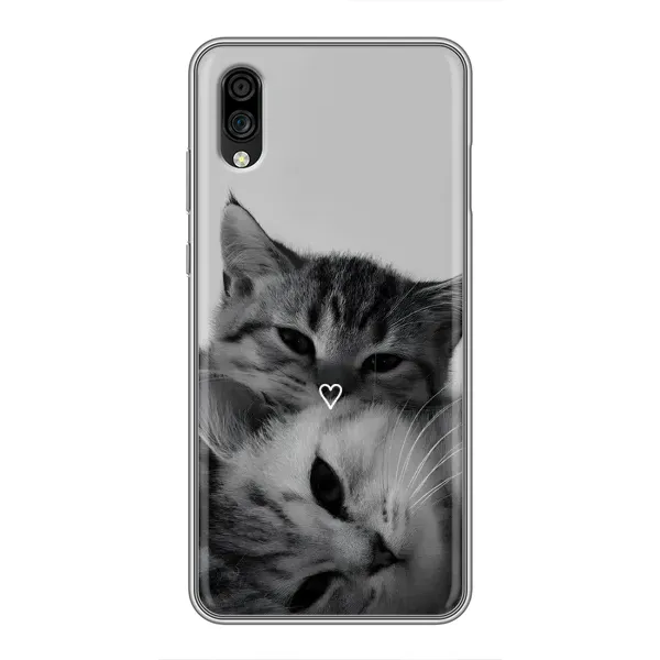 Чехол с принтом «Пара котов» для ZTE Blade A5 (2020)