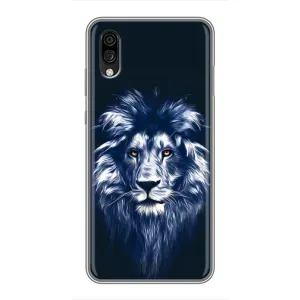 Чохол з картинкою ЛЕВ для ZTE Blade A5 (2020) (VPrint) (Синій Лев)