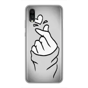 Чохол з принтом для ZTE Blade A5 (2020) (AlphaPrint - Знак сердечка) (Значок Love)