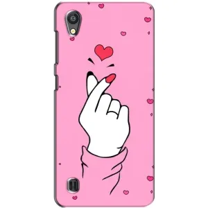 Чехол с принтом для ZTE Blade A5 (AlphaPrint - Знак сердечка)