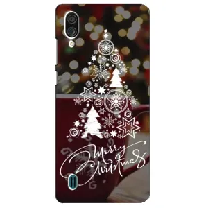 Рождественские Чехлы для ZTE Blade A51 Lite (VPrint) (Елочка узорная)