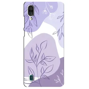 Силконовий чохол з принтом в квітах на ZTE Blade A51 Lite (Фіолетове листя абстракція)