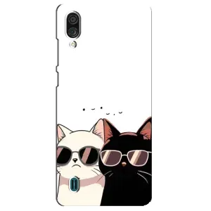 Чохол з малюнком кіт на ZTE Blade A51 Lite (Коти в окулярах)